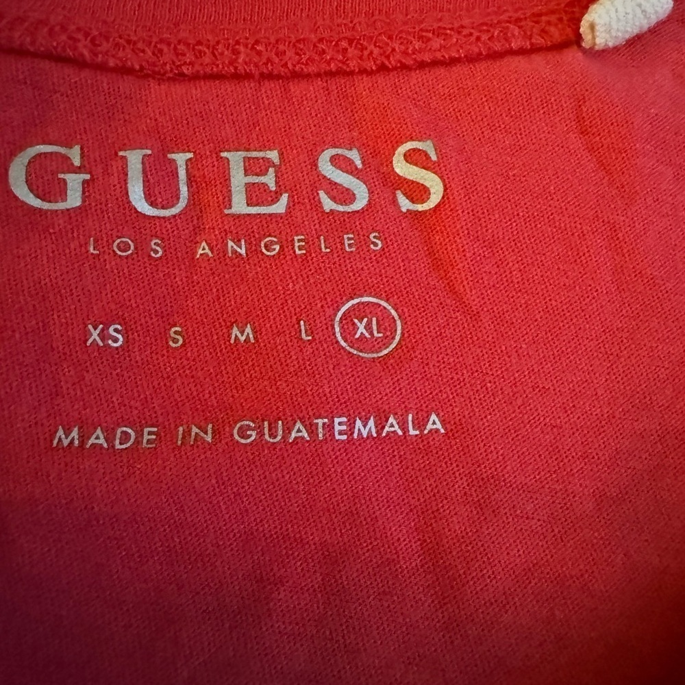 Guess Red/pink Tee with Silver Design - Picture 6 of 8